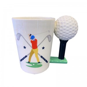 Golf ball ceramic Mugs