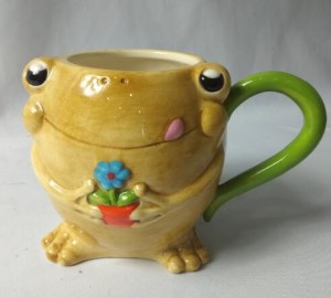 3D Frog Mug,Ceramic Custom Mugs,Frog Coffee Mug