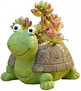 Cute Turtle Flowerpot Animal Resin Succulent Planter Desk Mini Ornament