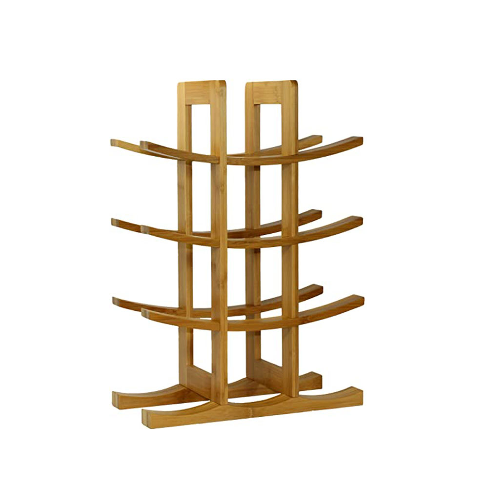 Natural Bamboo 3 Tier Wine Rack 12 Bottles Perfect for Vino Bars Cellars Countertop and Apartment Furniture, Urban living Featured Image