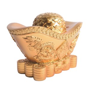 2020 gold ingot shoe-shaped gold ingots with dragon pattern from ancient Chinese coins for souvenirs or gifts