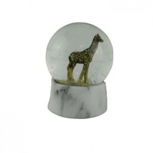 2020 New Design Wild Animal Snow Globe with Marble Base; Custom Water Snow Globe