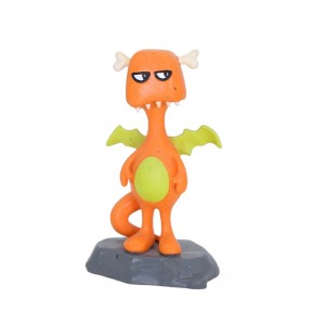 Creative fire dinosaur; resin cartoon animal decoration crafts; custom home decoration creative gifts