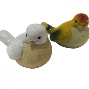 Custom Ceramic Bird Flowing Glaze For Home and Garden Decoration; Ceramic Bird Decoration 2asst; Customized Bird Porcelain