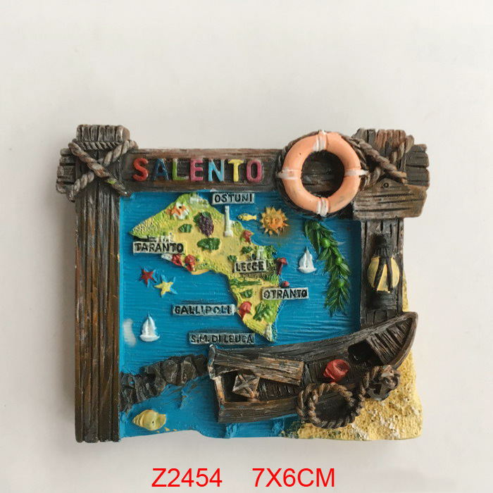 Custom Souvenir Fridge Magnet, Polyresin Resin Refrigerator Magnet – Italy Salento