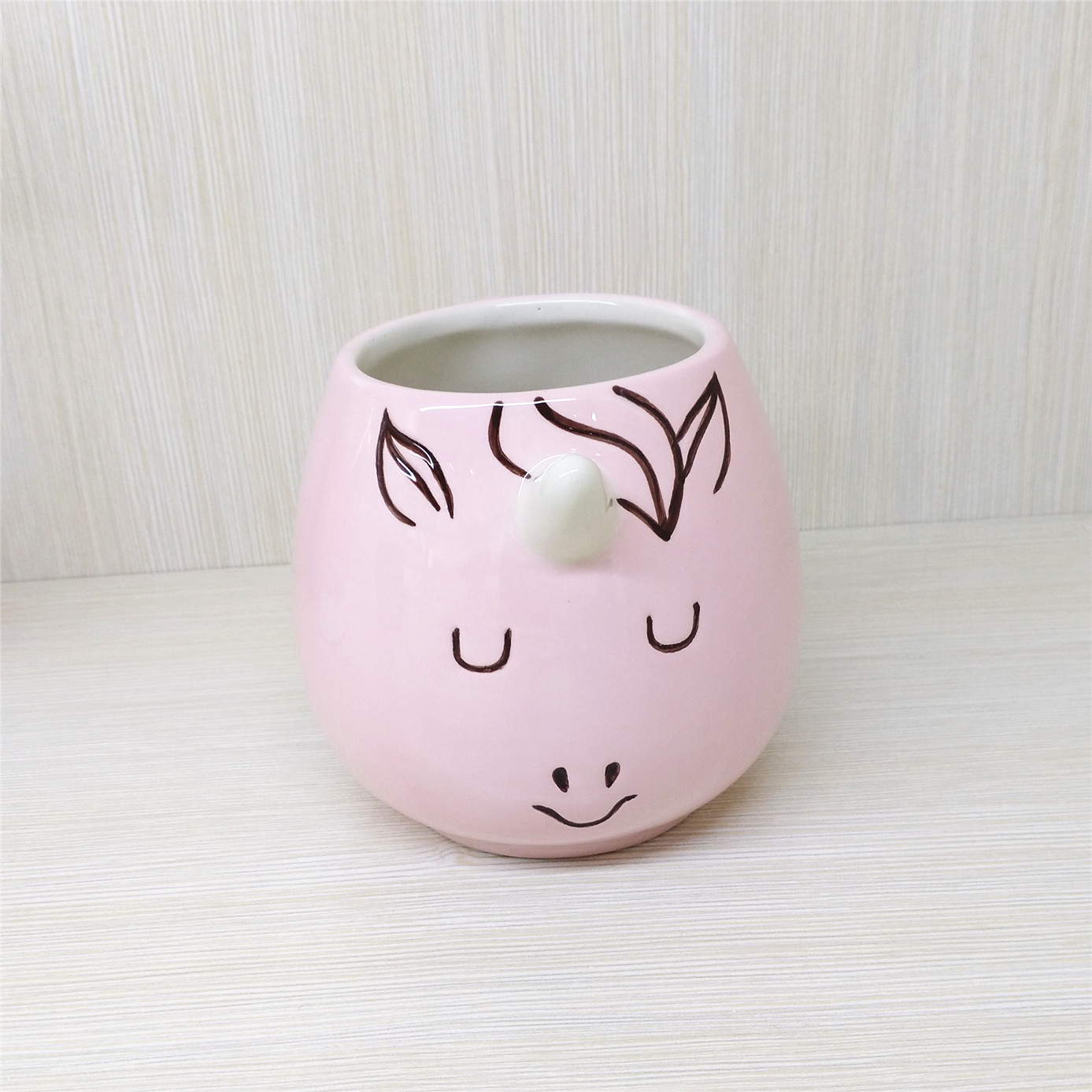 Wholesale factory Price personalized 3D unicorn Mug , Pink ceramic Unicorn Coffee Milk Mug