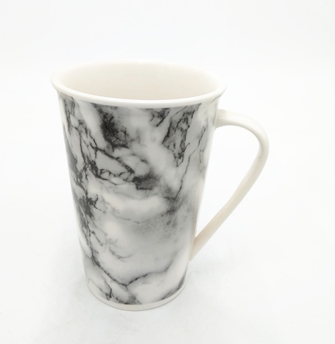 Ceramic marble print large capacity mug ,office water mug with marble finish