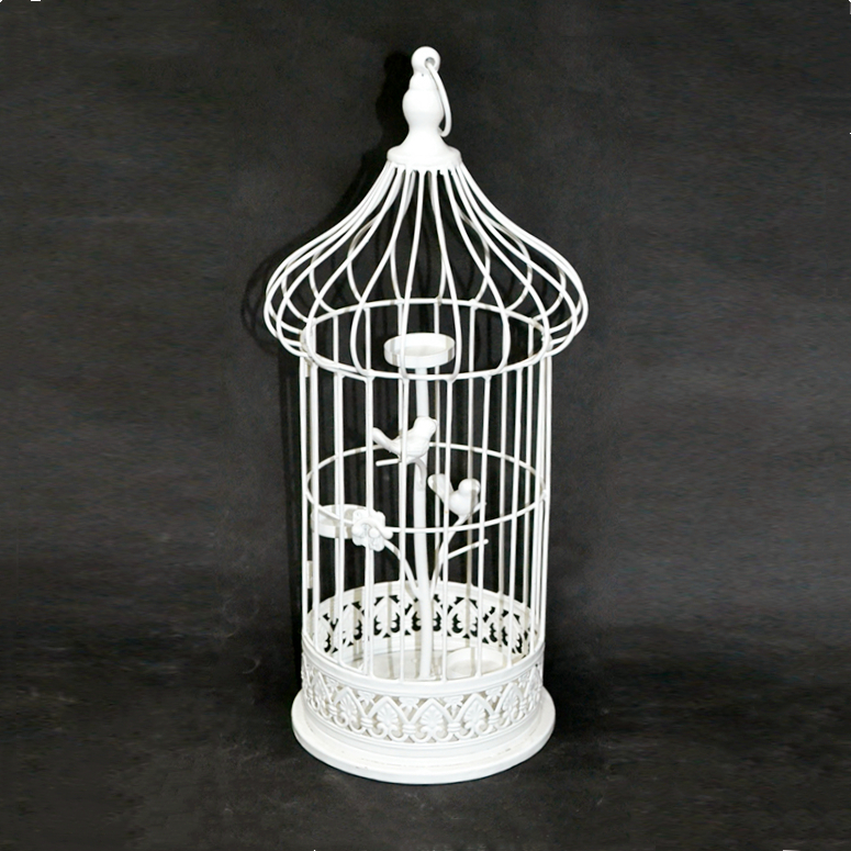 Ornaments flower candle holder wire metal birdcage