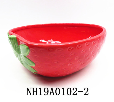 Ceramic strawberry design bowl ,dolomite strawberry bowls