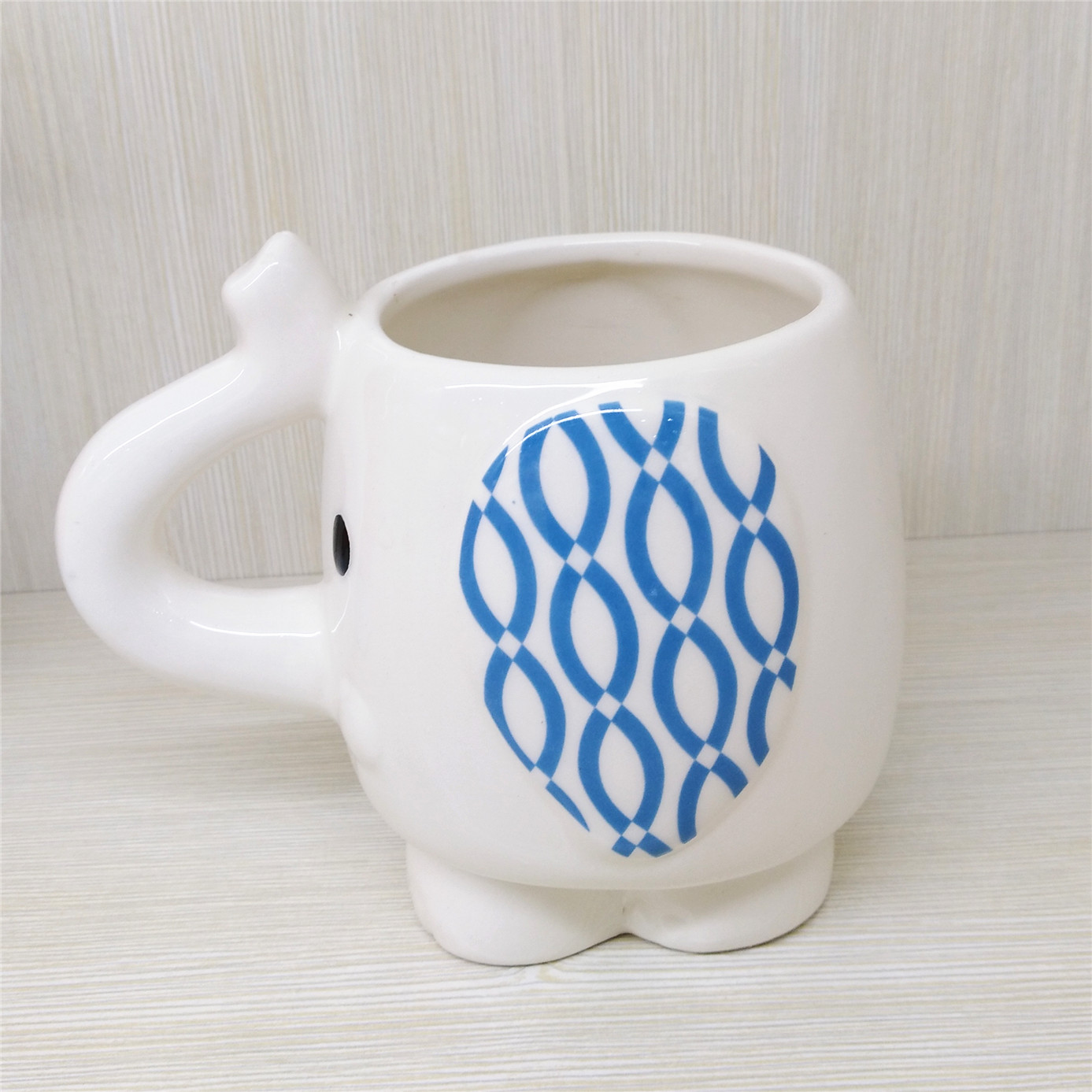 White  ceramic factory  custom  high quality elephant mug  coffee mug