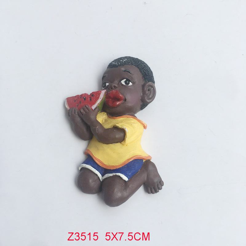 Custom Fridge Magnet, Polyresin Resin Refrigerator Magnet – Black Woman and Baby