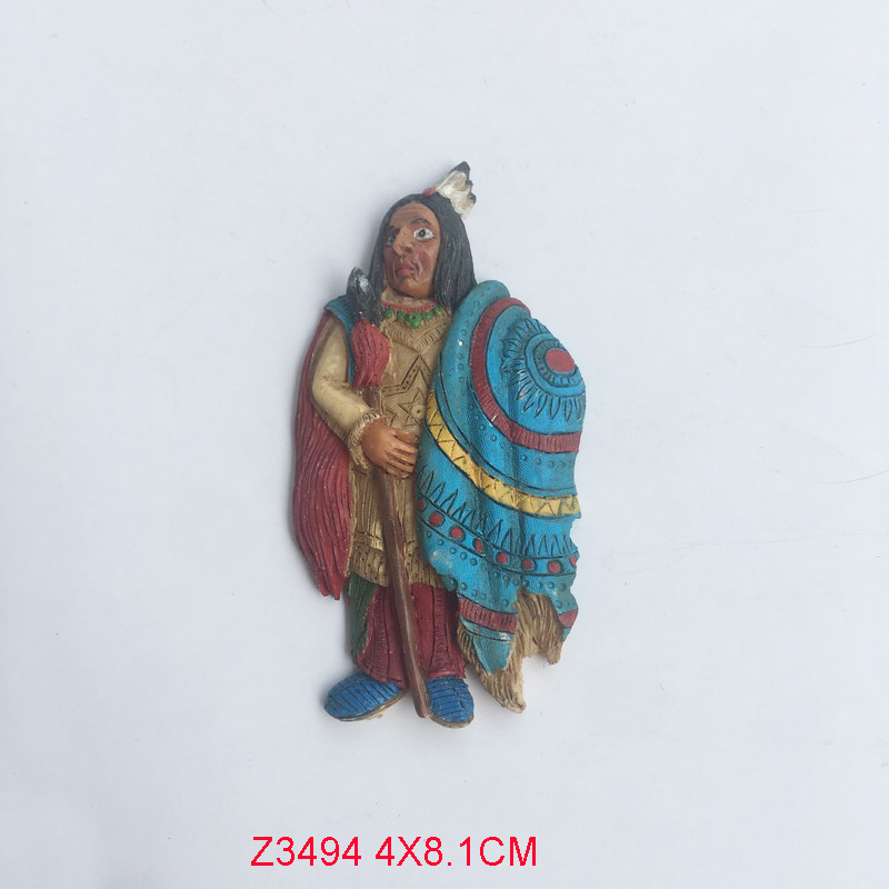 Custom Fridge Magnet, Polyresin Resin Refrigerator Magnet – Indian Chief