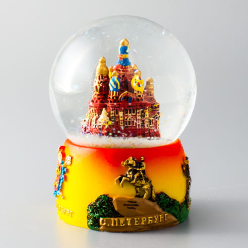 Russia souvenirs snow globes