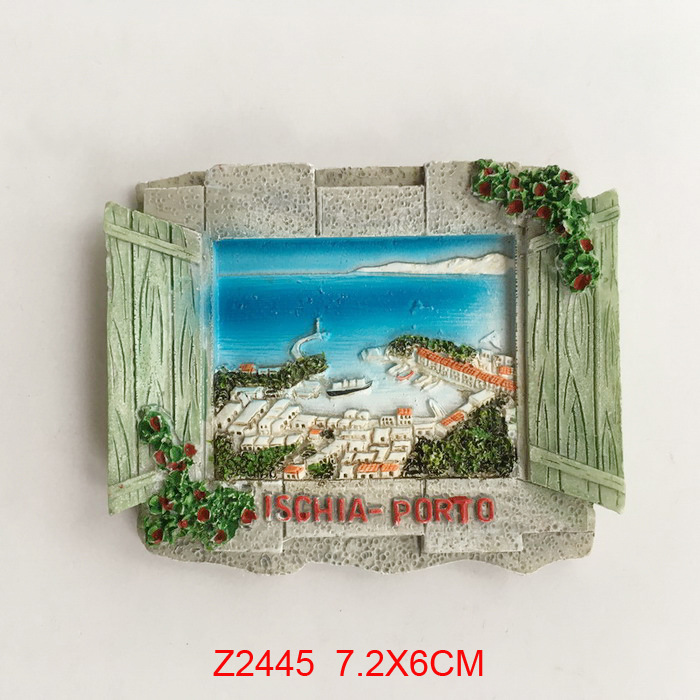 Custom Souvenir Fridge Magnet, Polyresin Resin Refrigerator Magnet – Ischia Porto Portugal