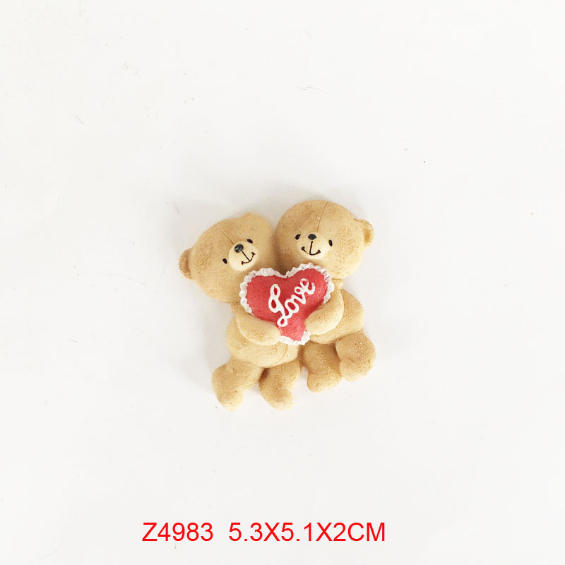 Custom Animal Fridge Magnet, Polyresin Resin Refrigerator Magnet – Love Bear