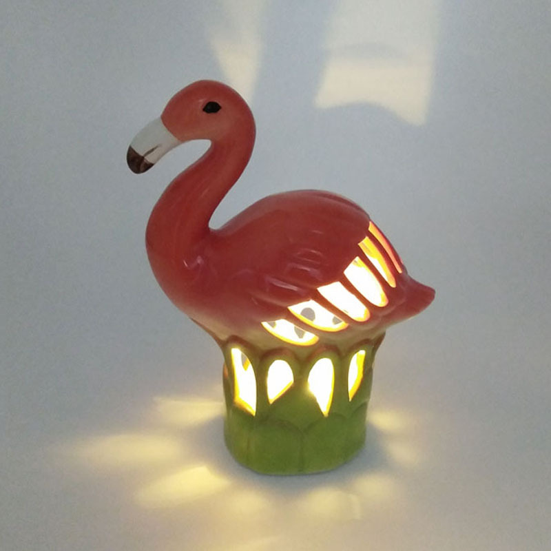 Pink Flamingo Hanging Ceramic Tea Light Candle