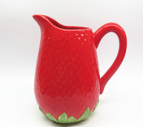 Creative Ceramic strawberry fruit  kettle teapot