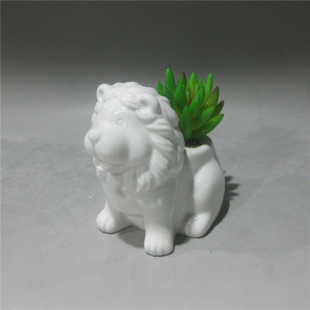 Cute Animal Shaped Creative Cartoon Home Decoration Succulent Flower Pots/ Plant Pot(Lion Shaped)