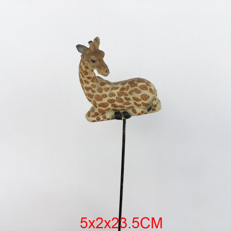 Animal Indoor/Outdoor Plant Potted Stakes , Polyresin Resin Giraffe