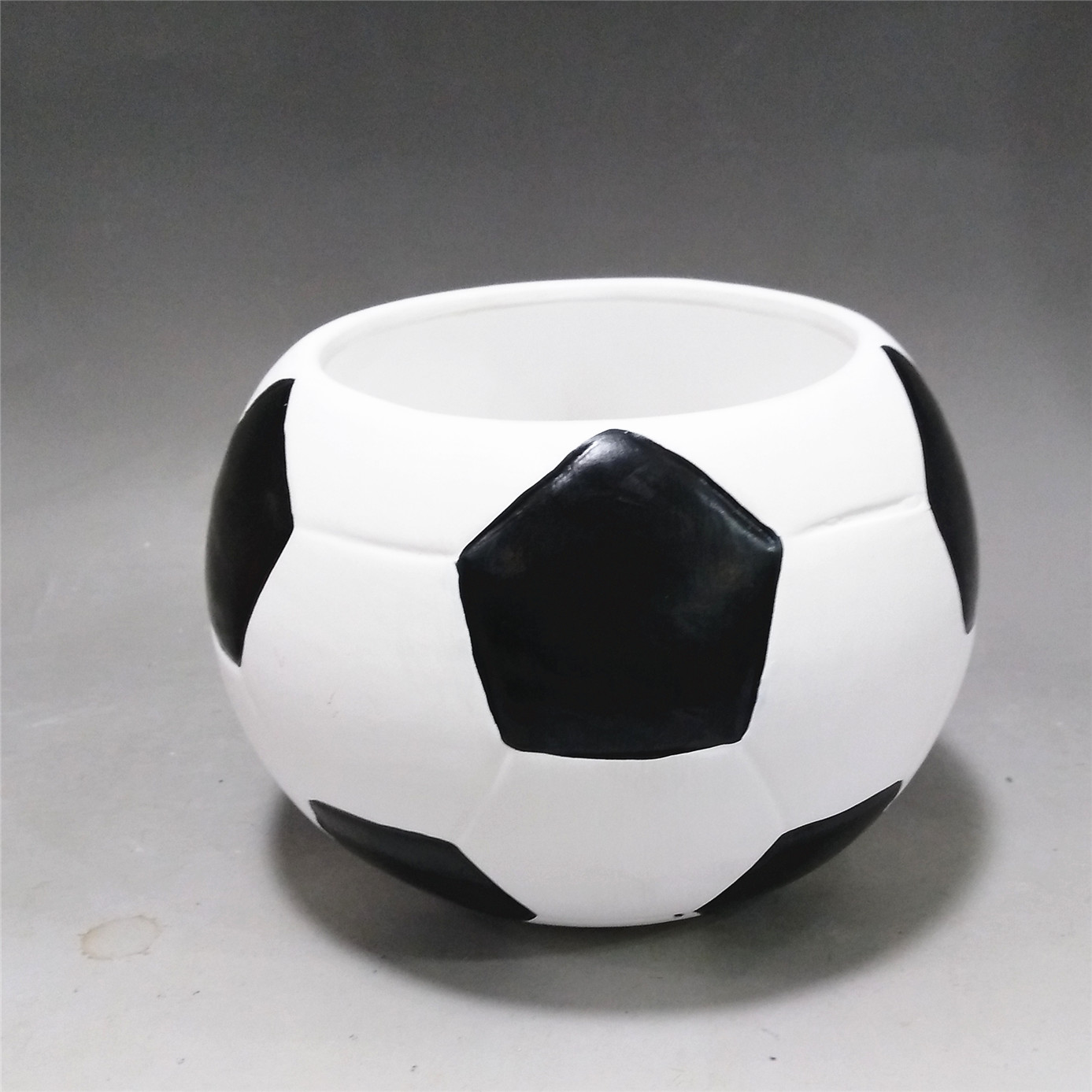 Custom Football shape  flower pot ceramic  empty  flowerpot
