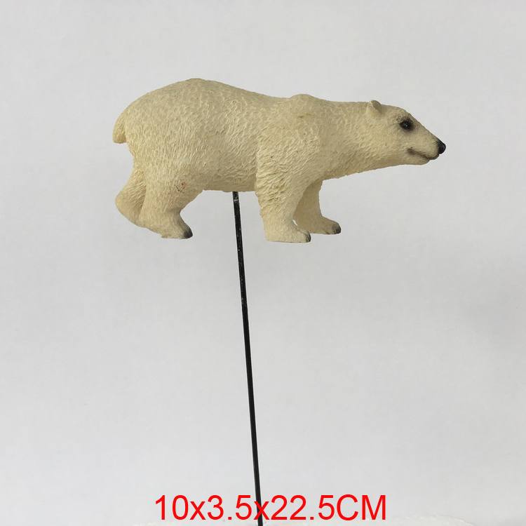 Polar Bear wildlife aupuni Polyresin kēpau kihapai hoanmikeʻoe w / detachable pahu