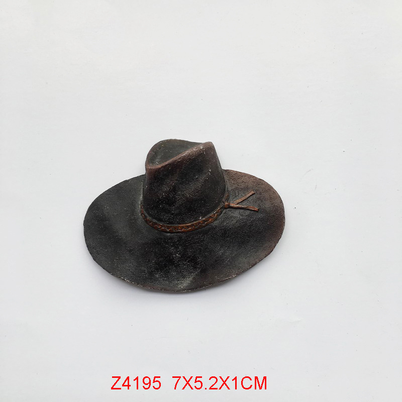 WESTERN COWGIRL COWBOY LARGE RED BOOT BLACK HAT MAGNET
