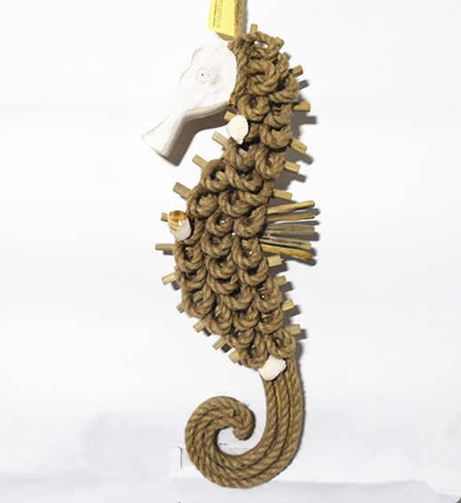 Driftwood decorative  seahorse ,wood and jute seahorse decorations