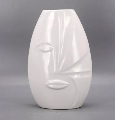 Ceramic abstract emoji flower vase