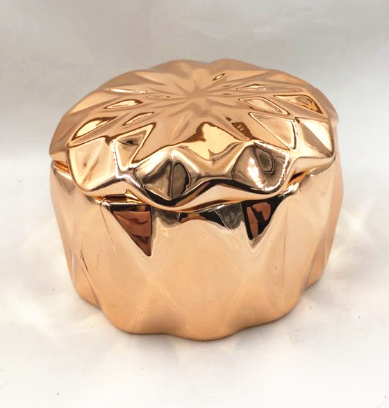 Ceramic gloden  jewelry box ,ceramic ring jewelry box