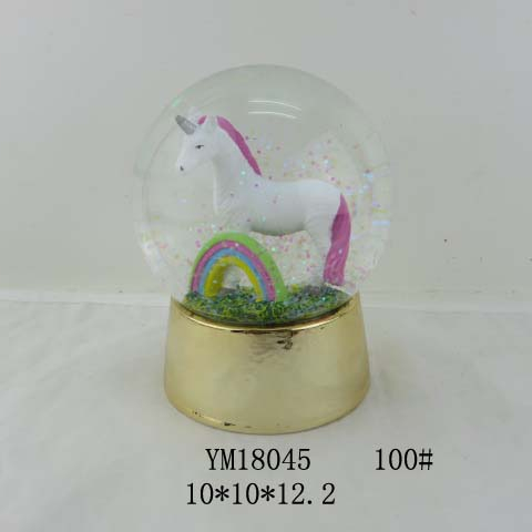 Custom Unicorn snow globe,water globe.
