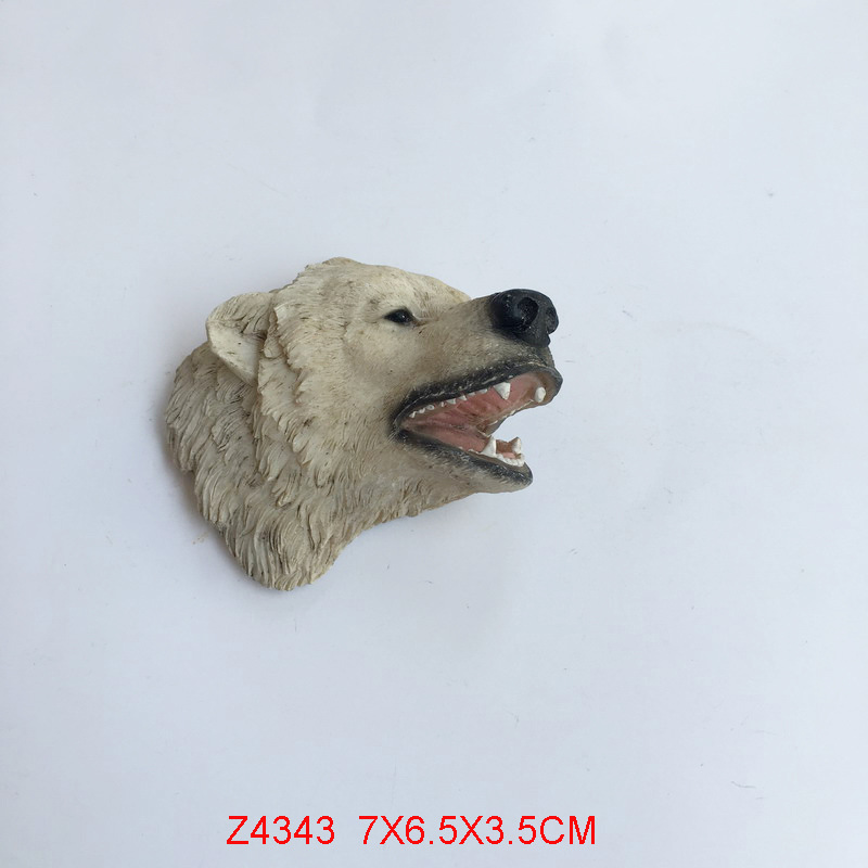 Custom Animal Fridge Magnet, Polyresin Resin Refrigerator Magnet – Polar White Bear Head