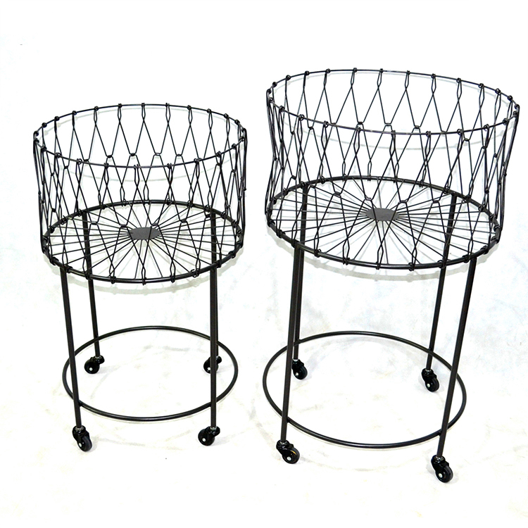 Metal foldable structure baskets plant holder stand