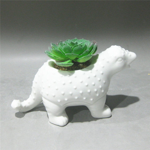 Custom Dinosaur shape ceramic planter home decor flower pot