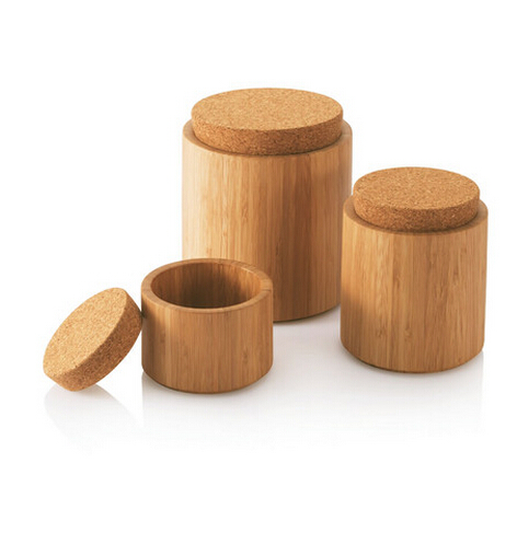 Bamboo Salt Box Jar With Magnetic Lid, 100% Organic bamboo Professional-Grade No Smell