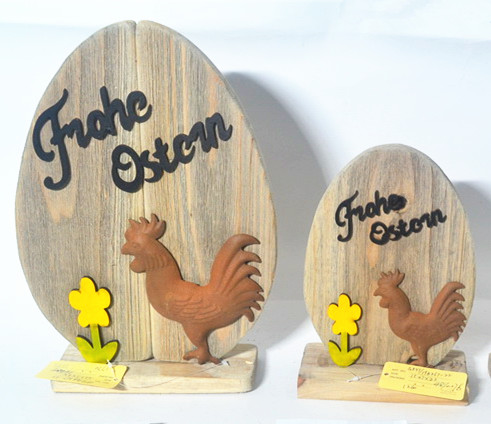 Wooden easter egg shape board ,egg design easter welcome board