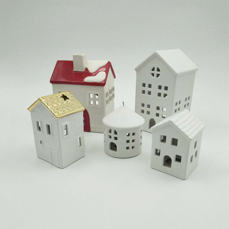 Home is Where The Heart is Porcelain House Candle Holder, Porcelain House tealight Holder