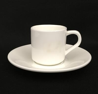 Porcelain expresso kope kīʻaha a me saucers, ke kope Mug pālolo