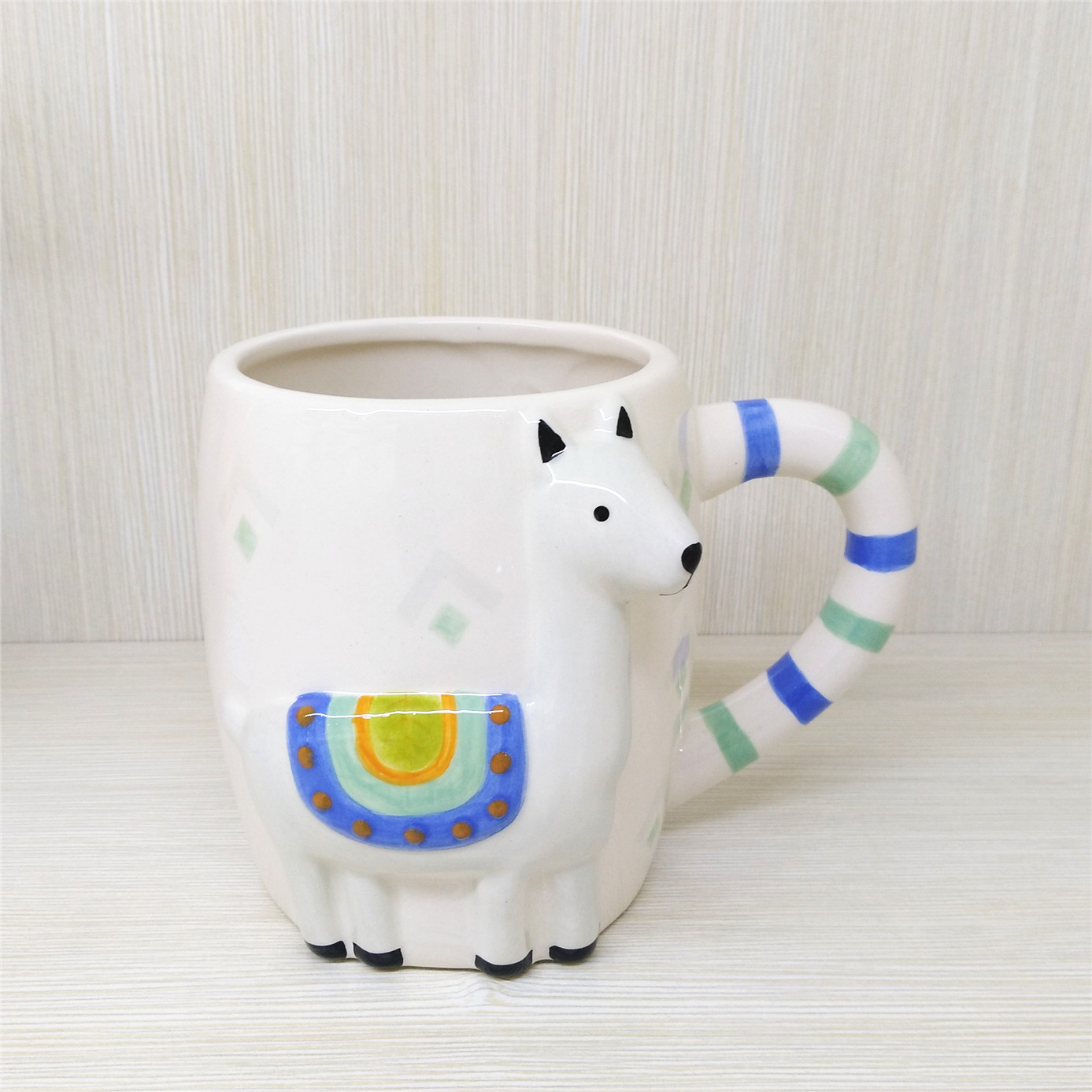 Wholesale Cute 3D Llama Mug Ceramic Cute Coffee Mug Best Gifts Mug For Kids