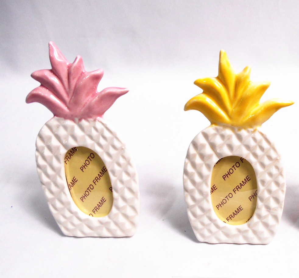 Polyresin summer fruit pine apple picture frames , pine apple photo frames