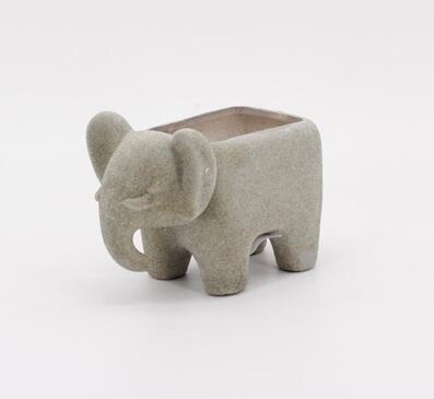 Outdoor gardening creative stoneware elephant planters