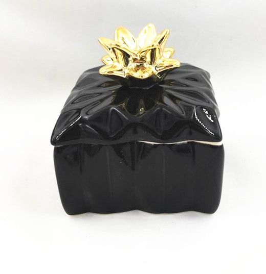 Ceramic black ring  box ,wedding ring  box