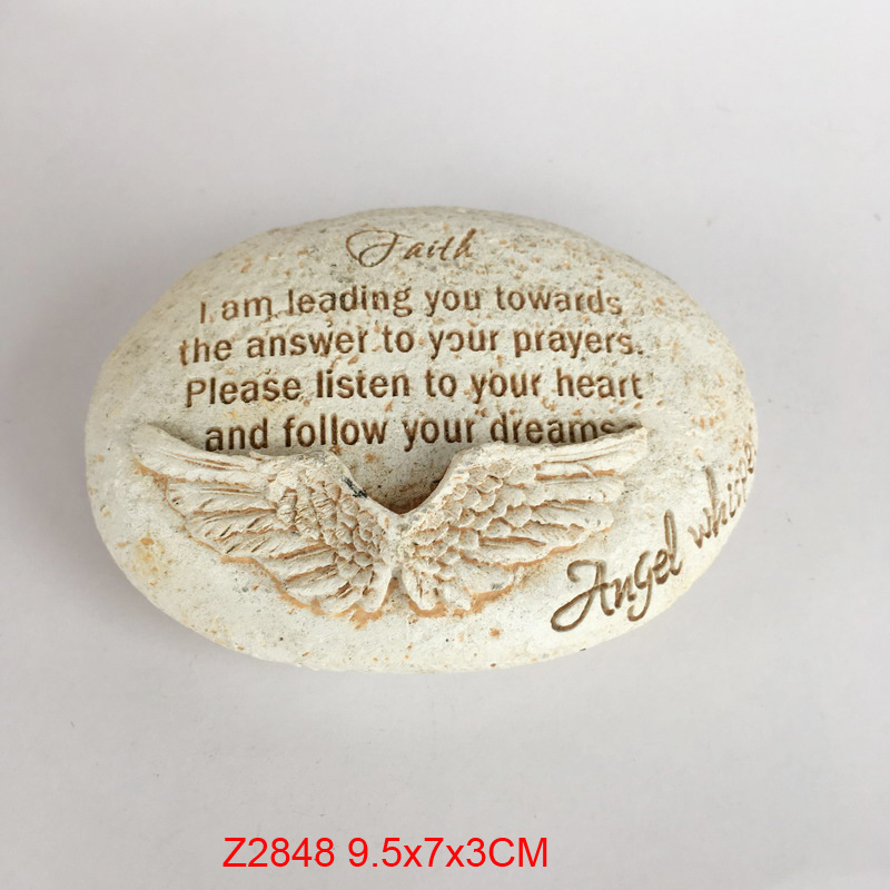 Precious Moments May There Always Be an Angel by Your Side Memorial Resin Garden Stone One Size Polyresin