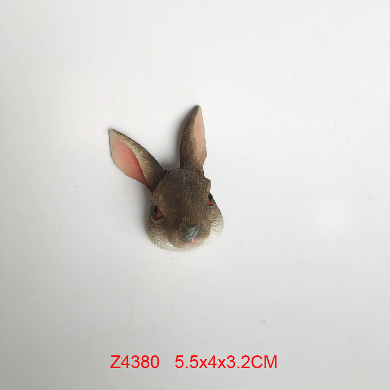 Custom Animal Fridge Magnet, Polyresin Resin Refrigerator Magnet – Bunny Rabbit Head