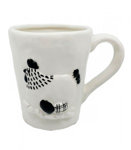 Ceramic Chick mug, white and Black