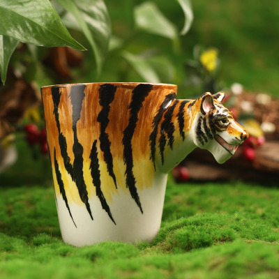 Custom 3D Tiger Mug,Tiger Coffee Cups,Ceramic Tiger Mugs