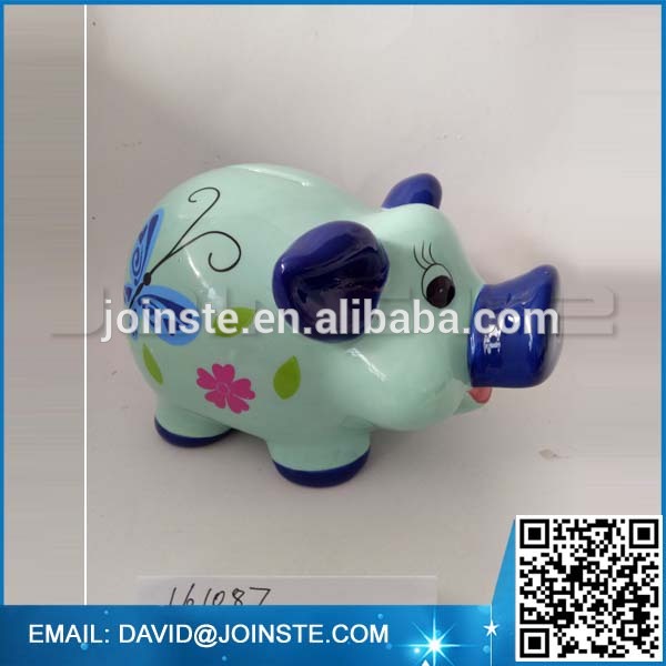 Piggy porcelain coin bank