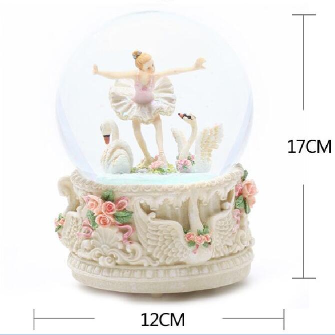 water globe, resin snow globe, ballerina snow globe