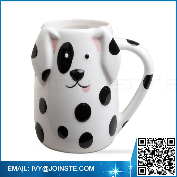 Best quality spotty dog mug coffee mug ceramic material mugs and cups