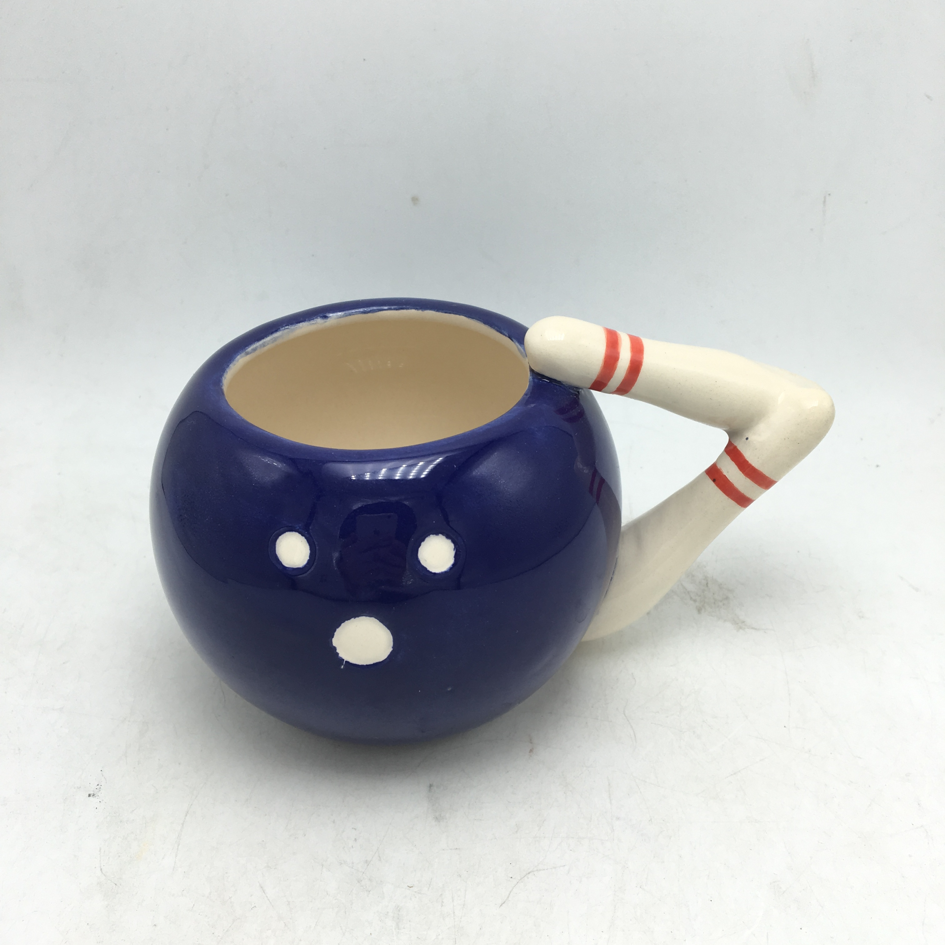 Bowling Ball and Pins Coffee Mug Carnation Coffee Mate Advertising