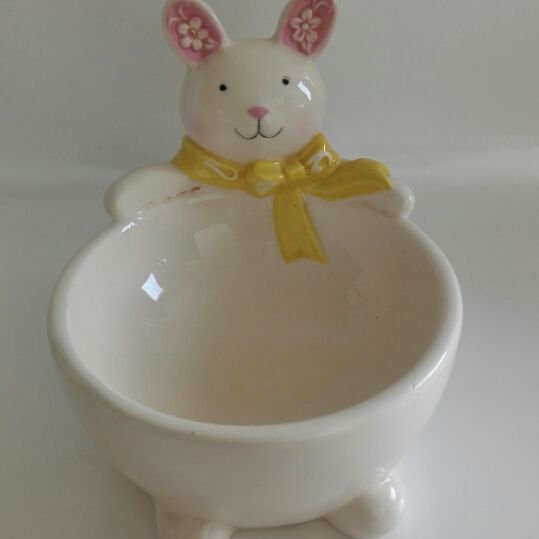 Easter rabbit dinner bowls ceramic rabbit hug bowl